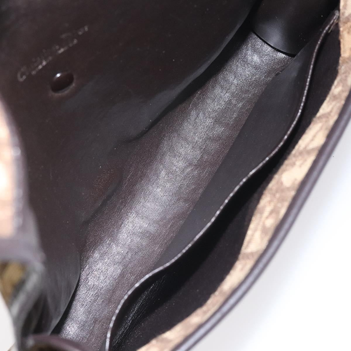 Christian Dior Vintage Trotter Crossbody Bag Diorissimo Coated Canvas, BROWN, CANVAS, Crossbody bag