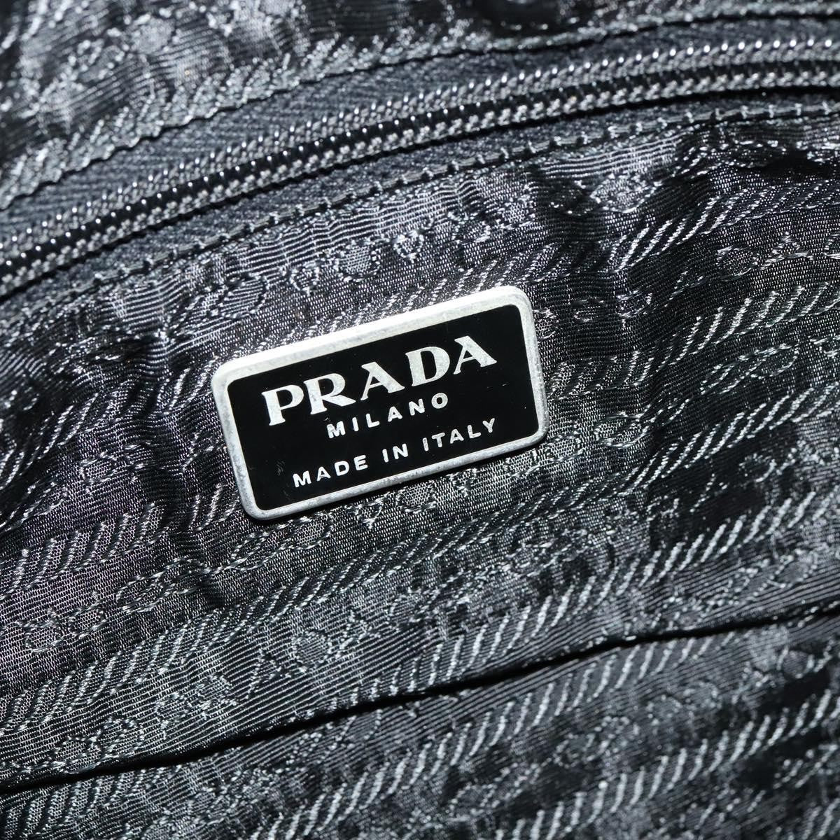 Prada Vintage Zip Handbag Tessuto, BLACK, NYLON, Handbag