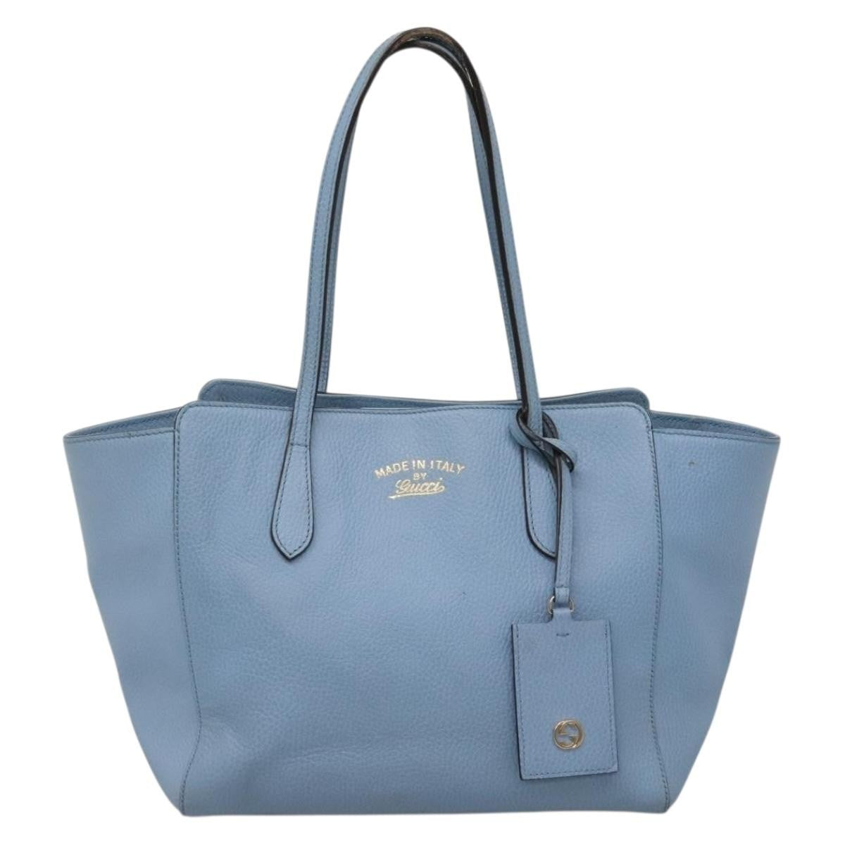 Gucci Swing Tote Leather, BLUE, LEATHER, Tote bag