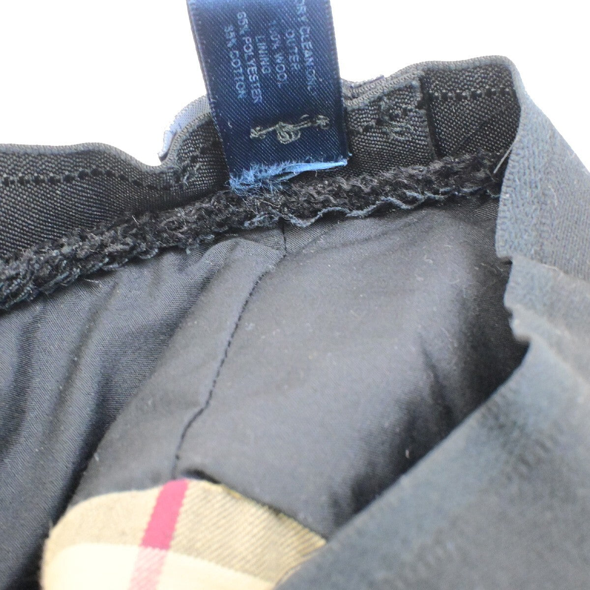 Burberry Nova Check Bucket Hat Wool Cotton, BLACK, WOOL, Head accessory