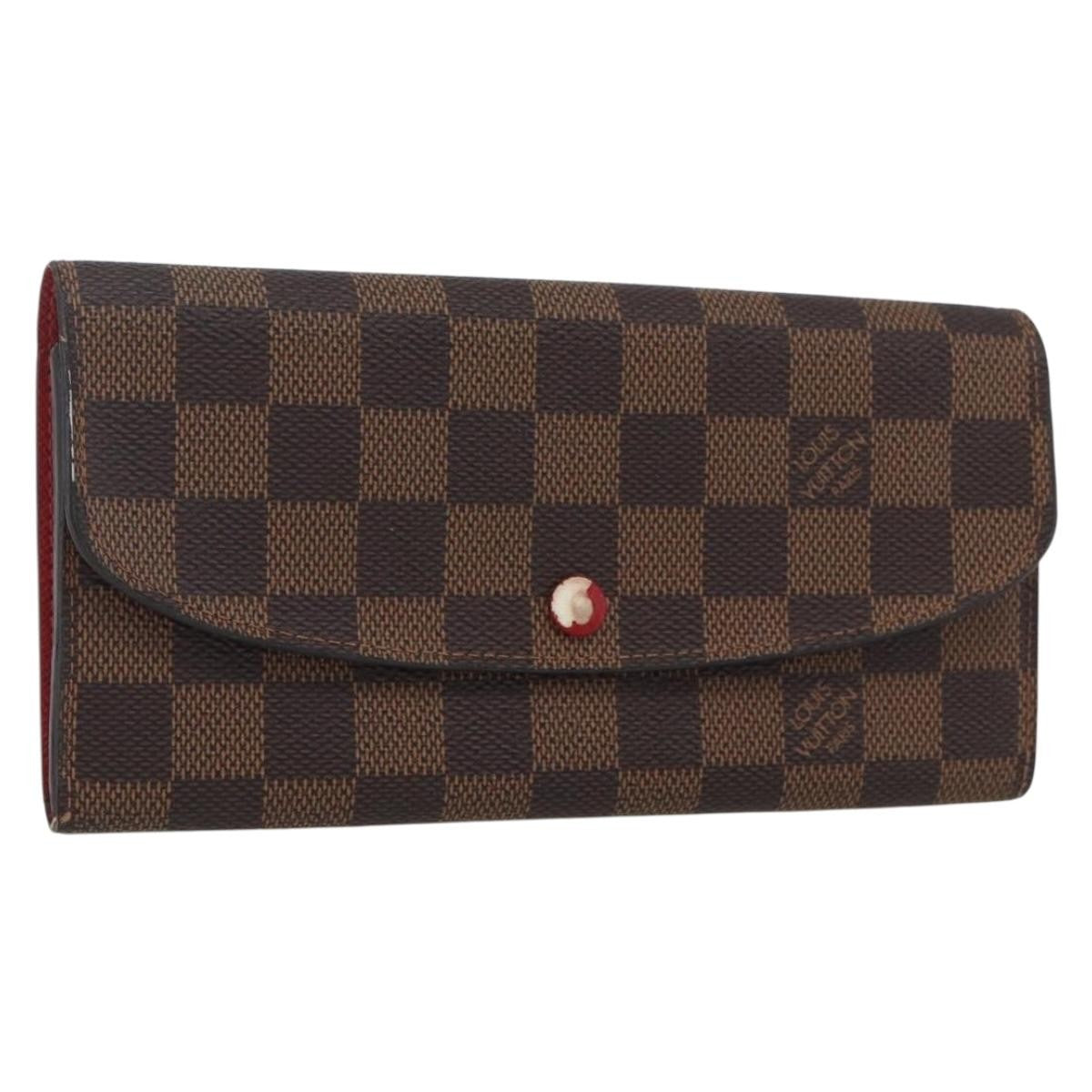Louis Vuitton Emilie Wallet Damier, BROWN, CANVAS, Wallets