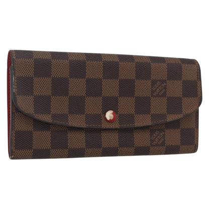 Louis Vuitton Emilie Wallet Damier, BROWN, CANVAS, Wallets