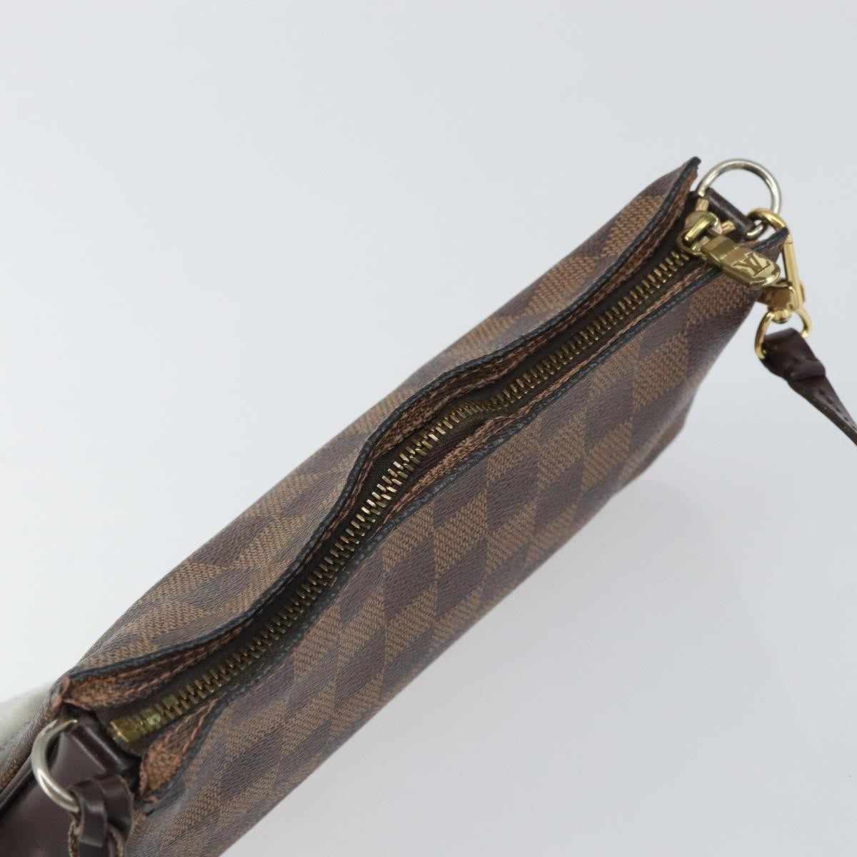 Louis Vuitton Navona Pochette Accessoires Damier, BROWN, CANVAS, Clutche & pouche