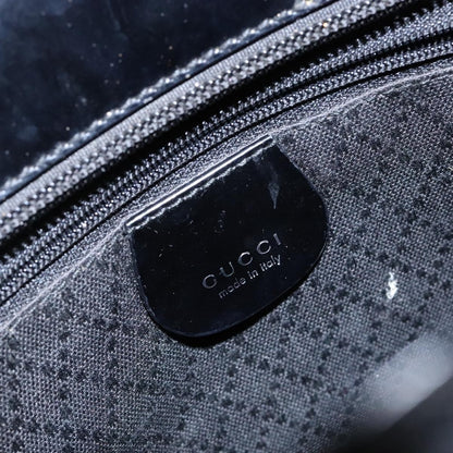 Gucci Vintage Bamboo Handle Bag Nylon, Black, Nylon, Handbag