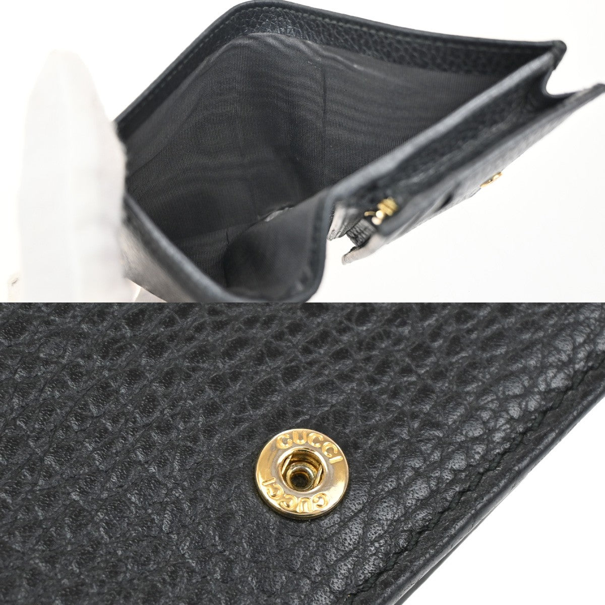 Gucci GG Marmont Flap Card Case Leather, BLACK, LEATHER, Wallets