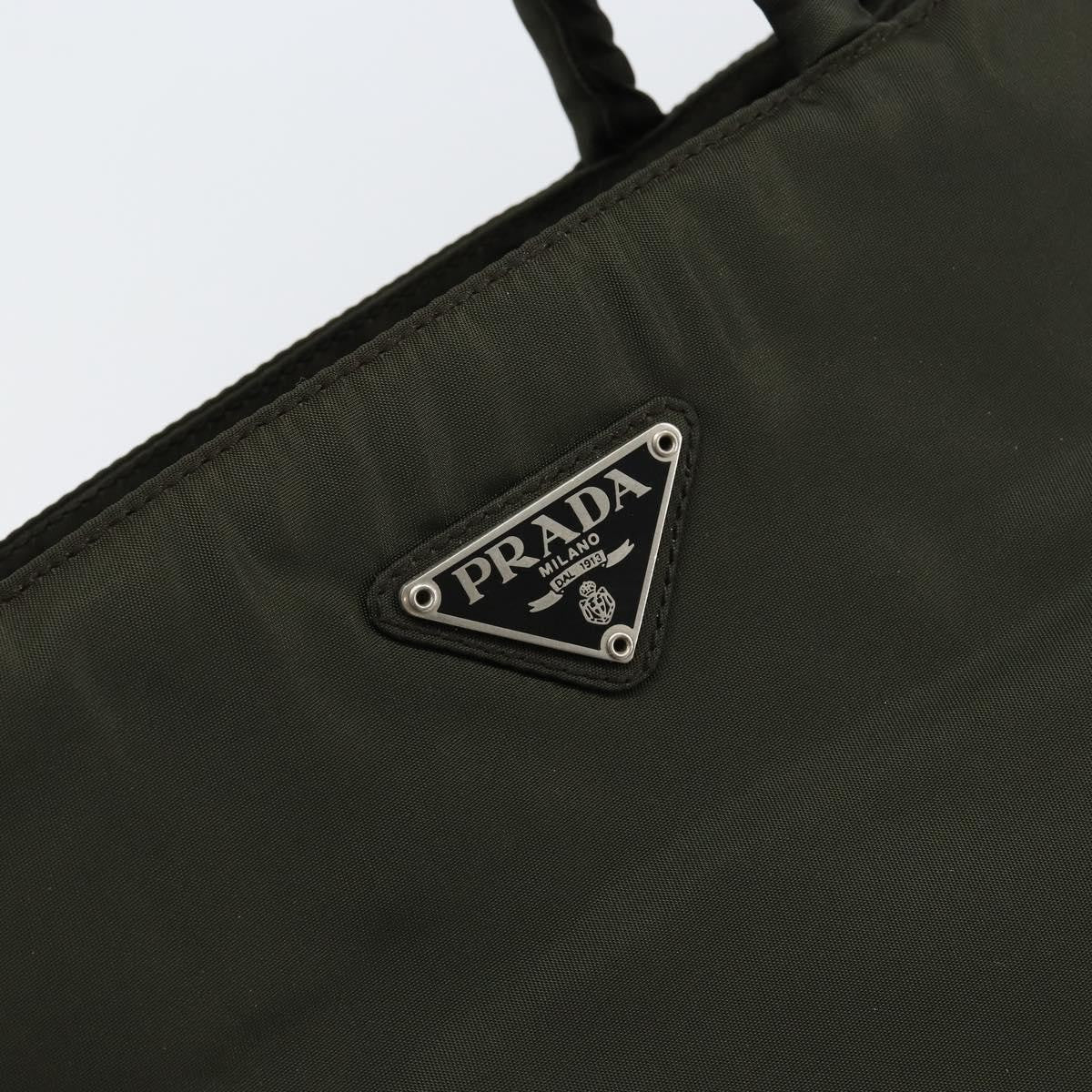 Prada Vintage Zip Tote Tessuto, KHAKI, NYLON, Tote bag