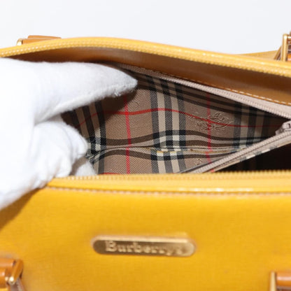 Burberry Vintage Handbag Leather, YELLOW, LEATHER, Handbag