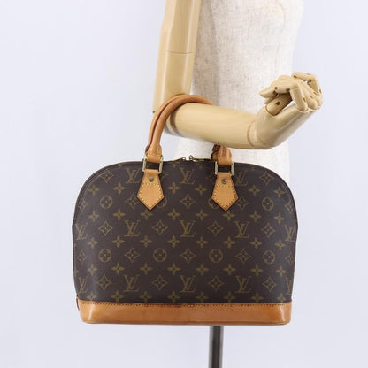 Louis Vuitton Alma Handbag Monogram Canvas, BROWN, CANVAS, Handbag