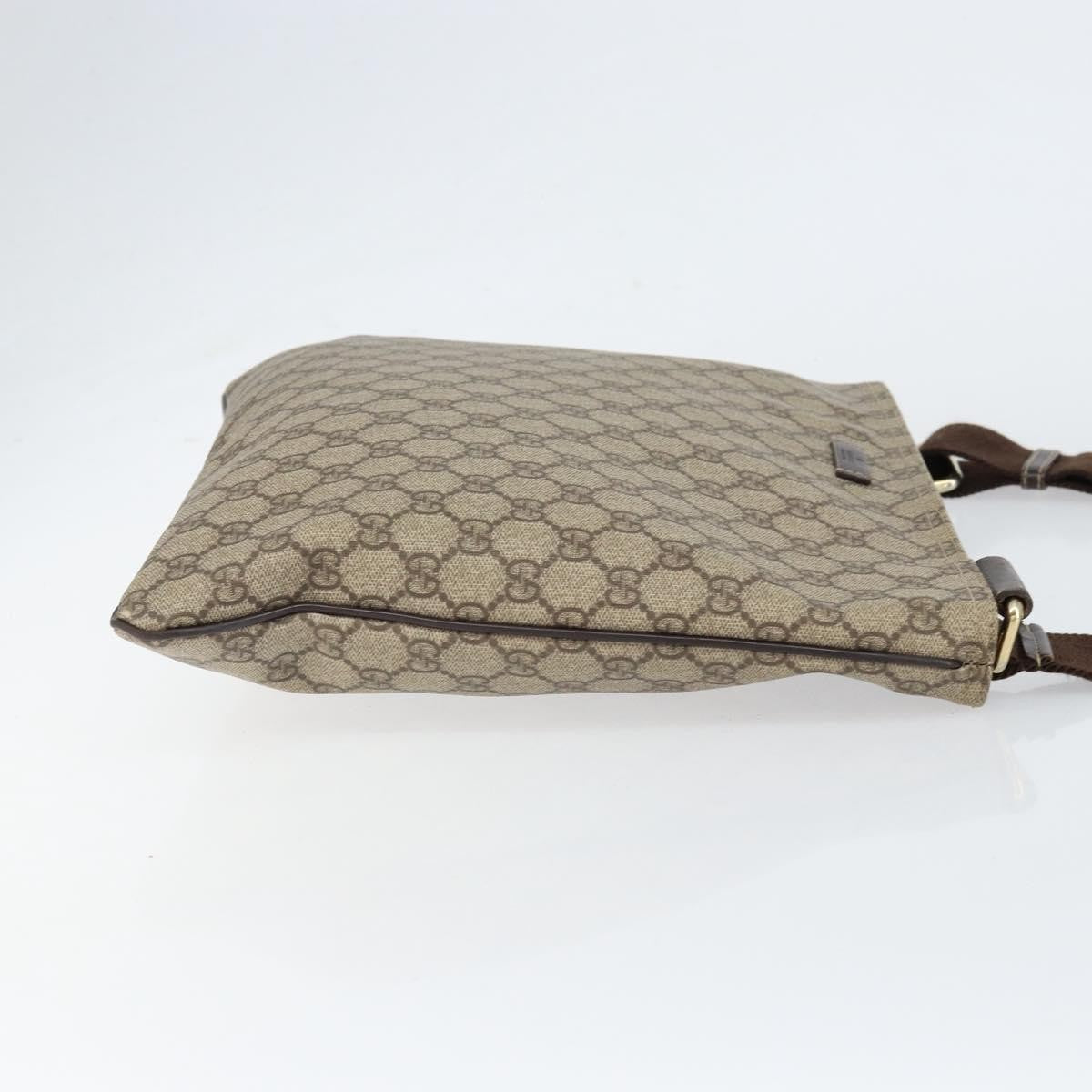 Gucci Flat Messenger Bag GG Canvas, BEIGE, CANVAS, Shoulder bag