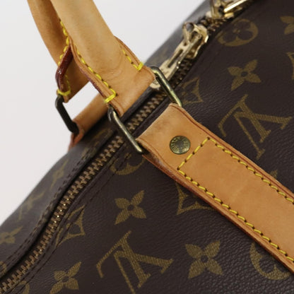 Louis Vuitton Keepall Bandouliere Bag Monogram Canvas, BROWN, CANVAS, Travel bag