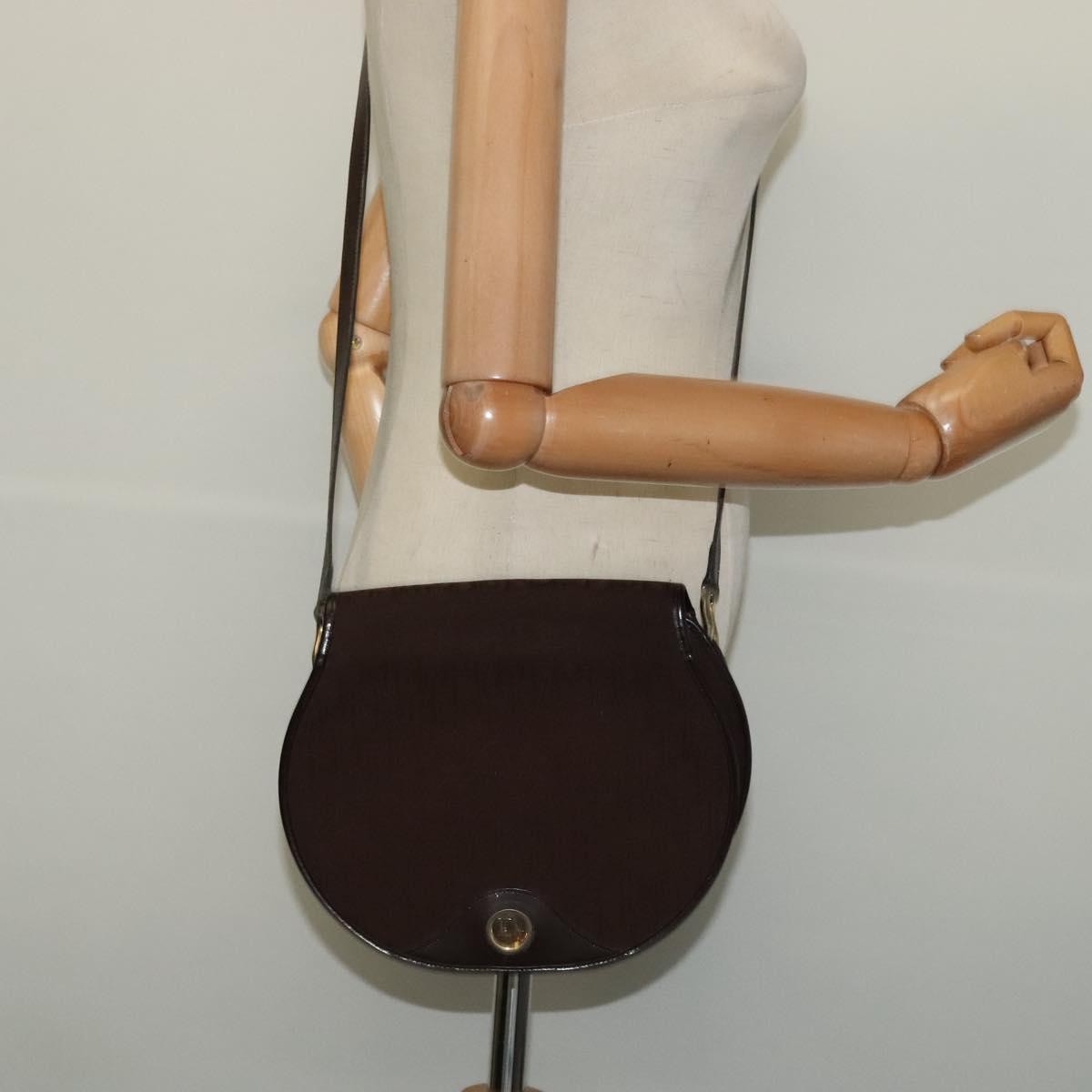 Christian Dior Vintage Trotter Flap Shoulder Bag Canvas, BROWN, CANVAS, Shoulder bag