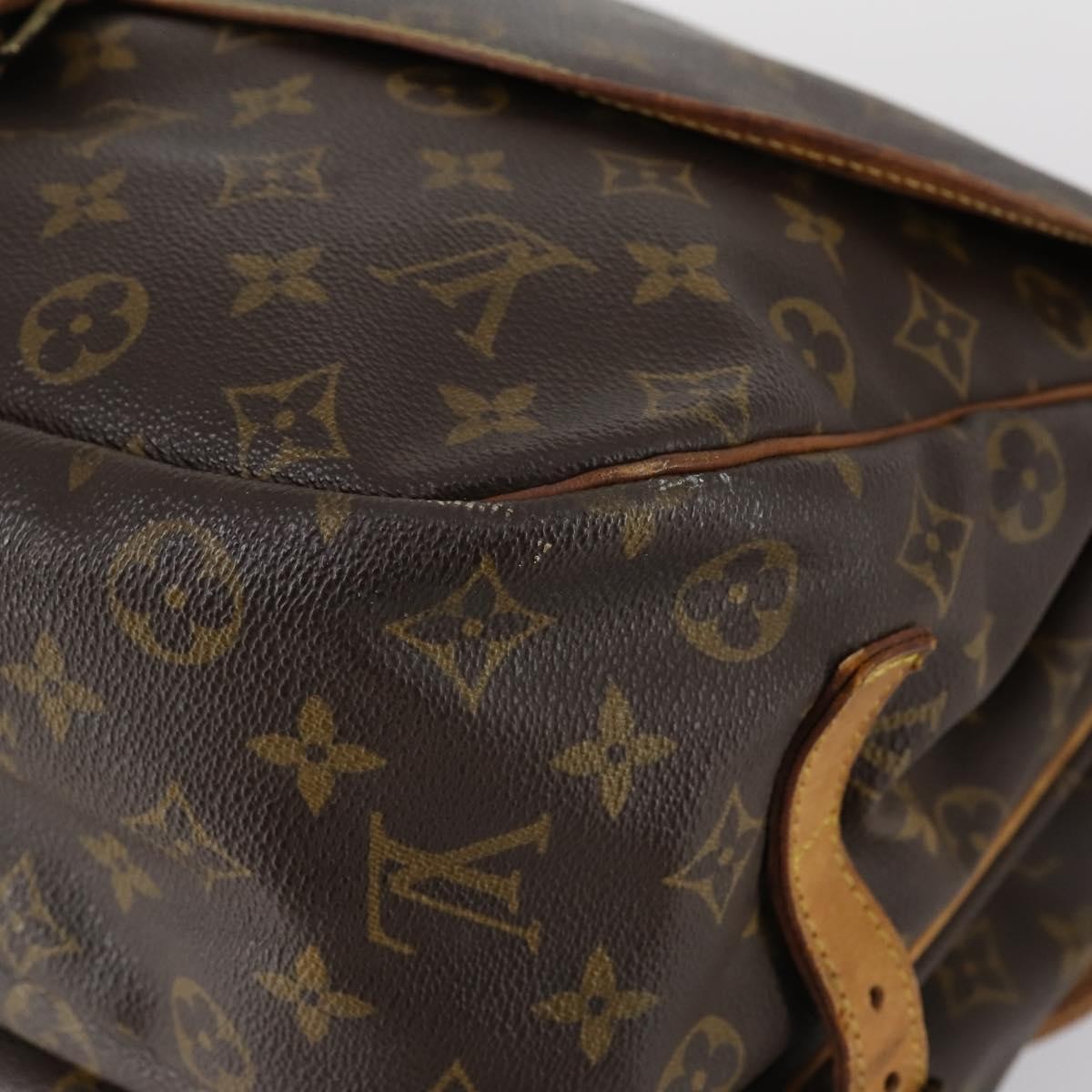 Louis Vuitton Saumur Handbag Monogram Canvas, BROWN, CANVAS, Shoulder bag