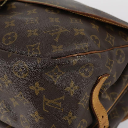 Louis Vuitton Saumur Handbag Monogram Canvas, BROWN, CANVAS, Shoulder bag