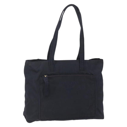 Prada Front Pocket Zip Tote Tessuto, BLACK, NYLON, Tote bag