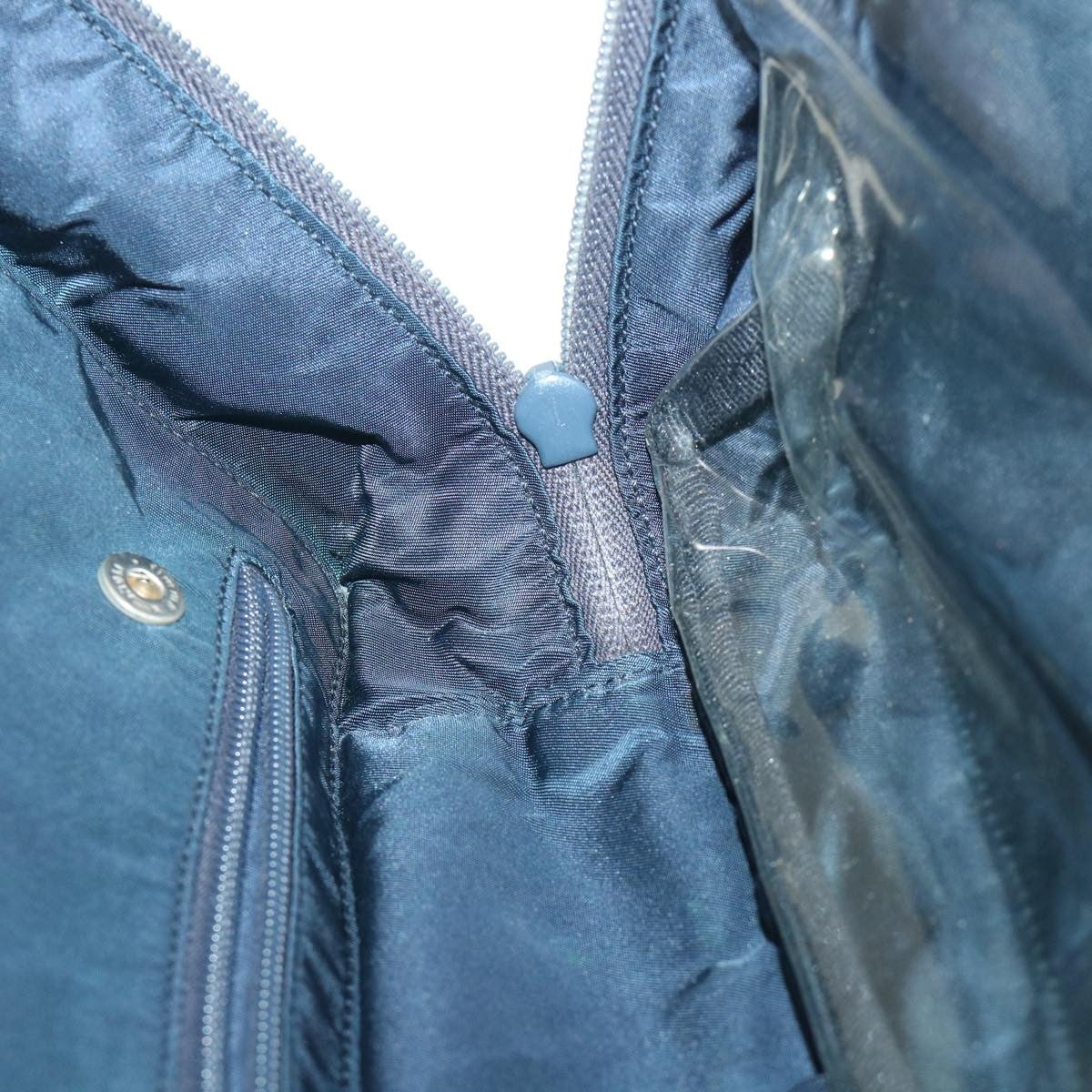 Prada Double Zip Wristlet Pouch Tessuto, NAVY, NYLON, Clutche & pouche