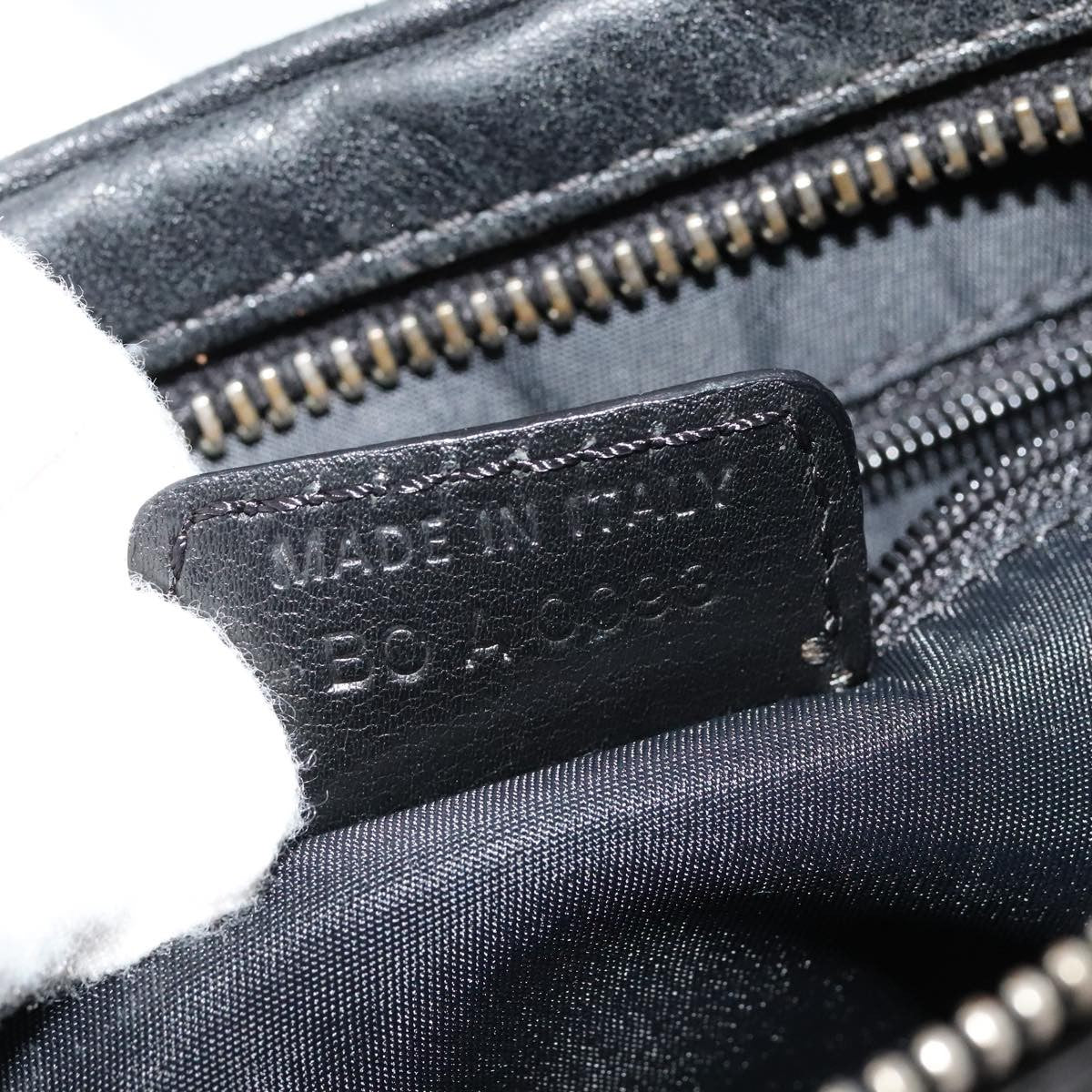 Christian Dior Vintage Street Chic Shoulder Handbag Diorissimo Canvas with Leather, BLACK, CANVAS, Shoulder bag