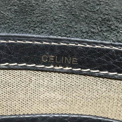 Celine Shoulder Bag Leather, BLACK, LEATHER, Shoulder bag