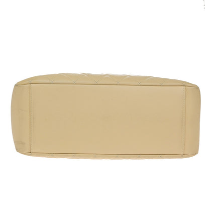 Chanel Grand Shopping Tote Quilted Calfskin, BEIGE, CALFSKIN, Shoulder bag