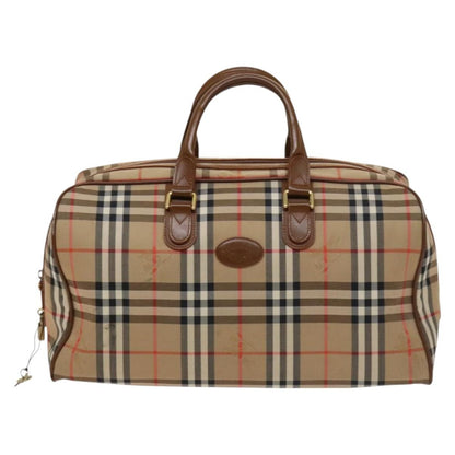 Burberry Vintage Duffle Bag Horseferry Check Canvas, BEIGE, CANVAS, Travel bag