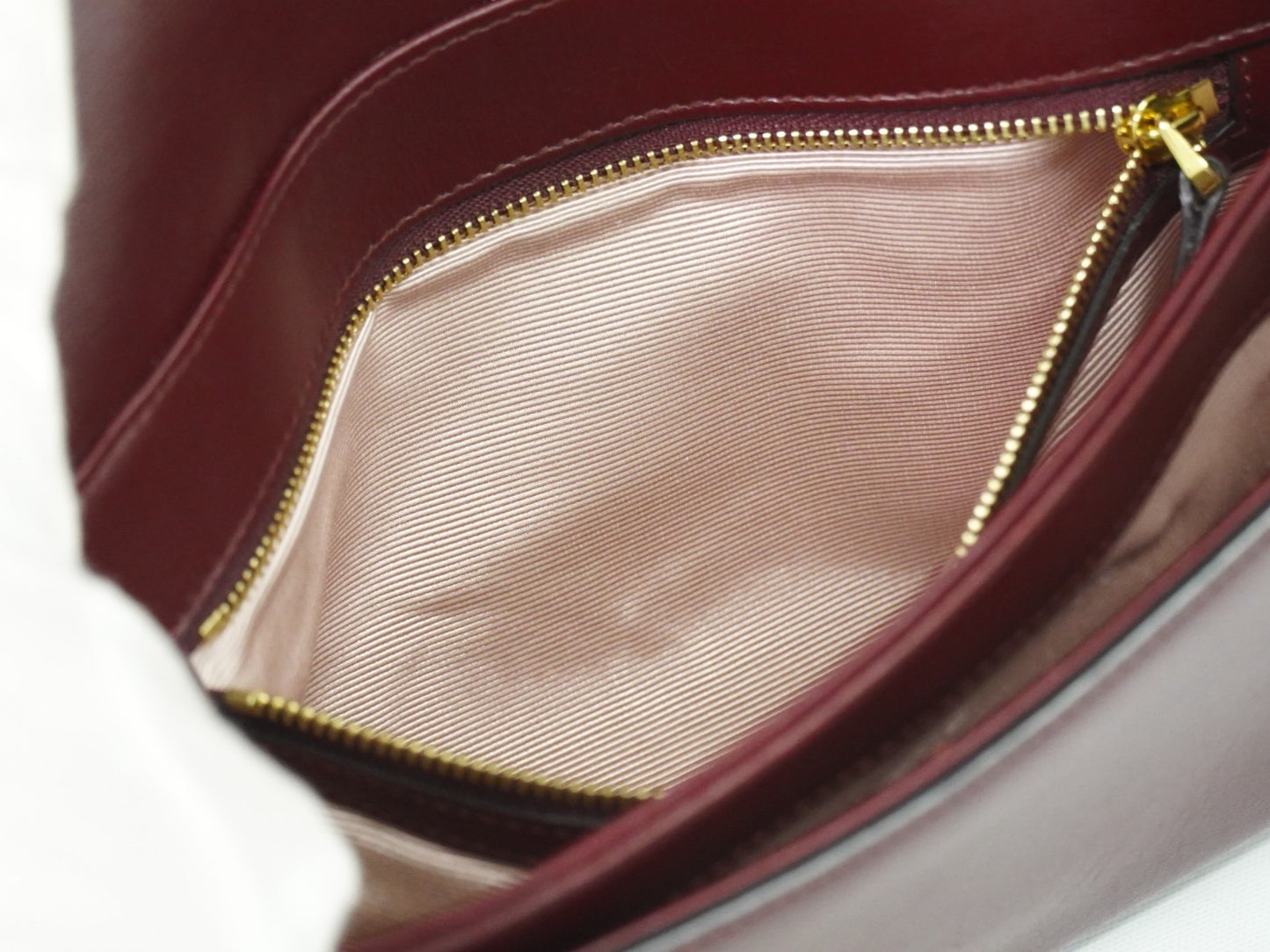 Gucci Arli Shoulder Bag Leather, BURGUNDY, LEATHER, Shoulder bag