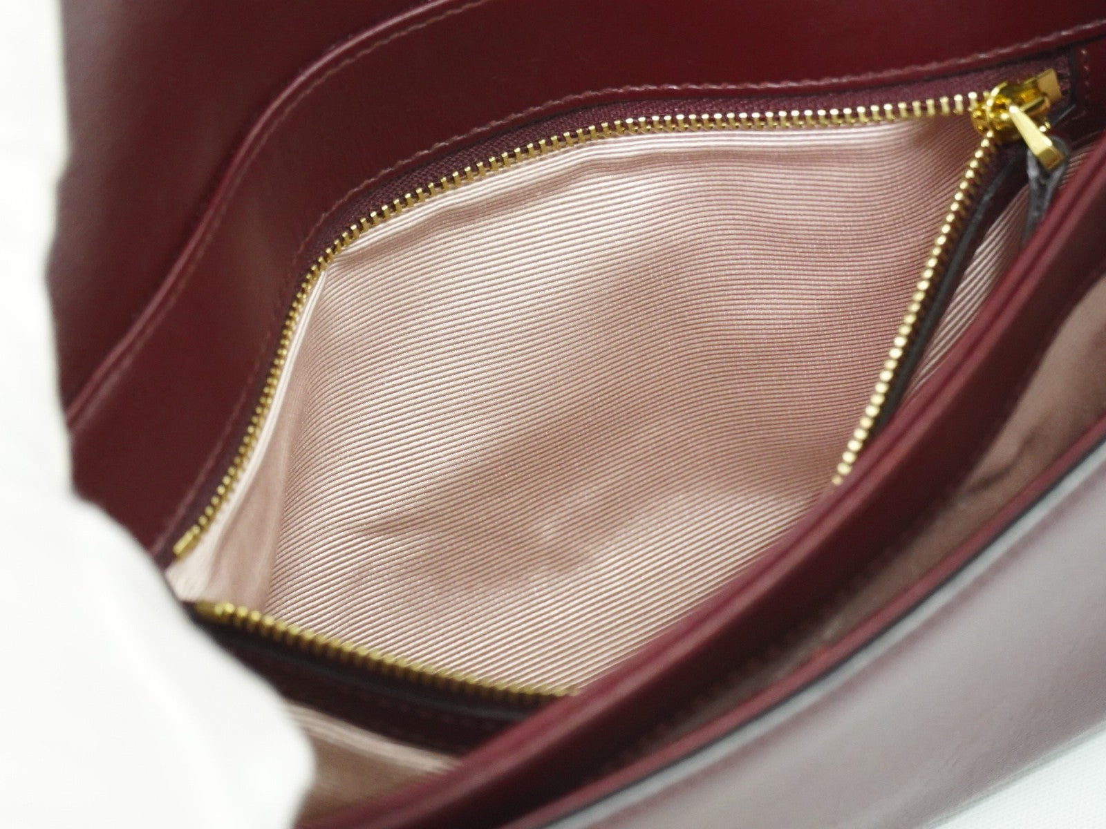 Gucci Arli Shoulder Bag Leather, BURGUNDY, LEATHER, Shoulder bag