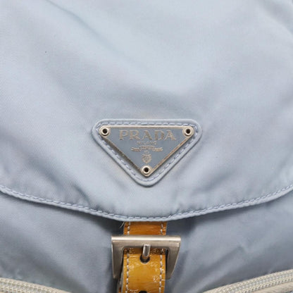 Prada Double Front Pocket Backpack Tessuto, BLUE, NYLON, Backpack