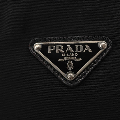 Prada Flat Messenger Bag Tessuto, Black, Nylon, Shoulder Bag