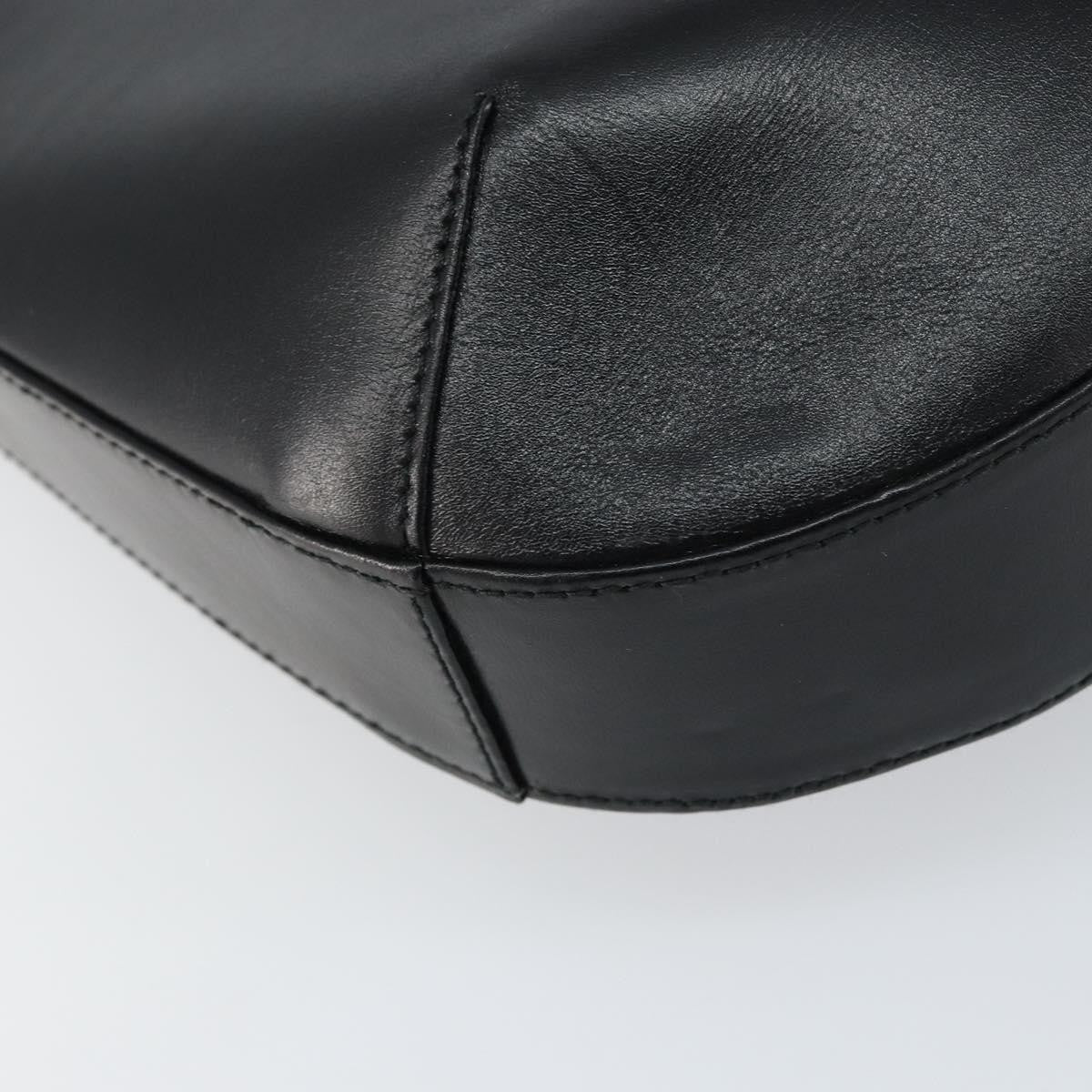 Salvatore Ferragamo Vintage Gancini Hobo Leather, BLACK, LEATHER, Shoulder bag