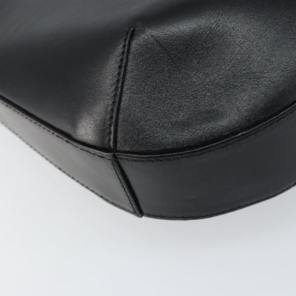 Salvatore Ferragamo Vintage Gancini Hobo Leather, BLACK, LEATHER, Shoulder bag
