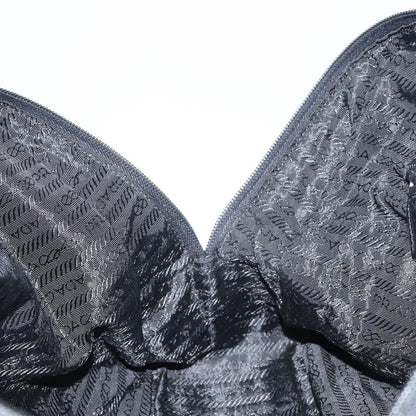 Prada Vintage Shoulder Bag Nylon and Leather, BLACK, NYLON, Shoulder bag