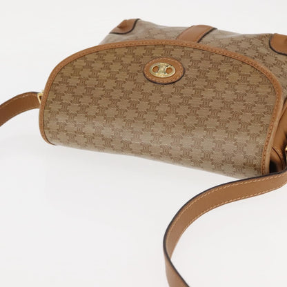 Celine Macadam Shoulder Bag PVC Leather, Beige, PVC + Canvas, Shoulder Bag