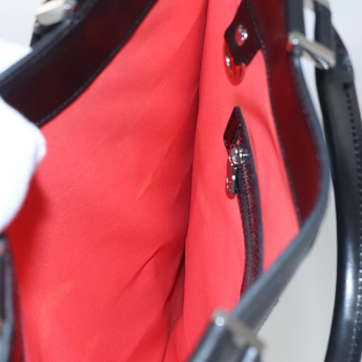 Louis Vuitton Epi Stretch Silver Fizz handbag Epi Stretch, BLACK, LEATHER, Handbag