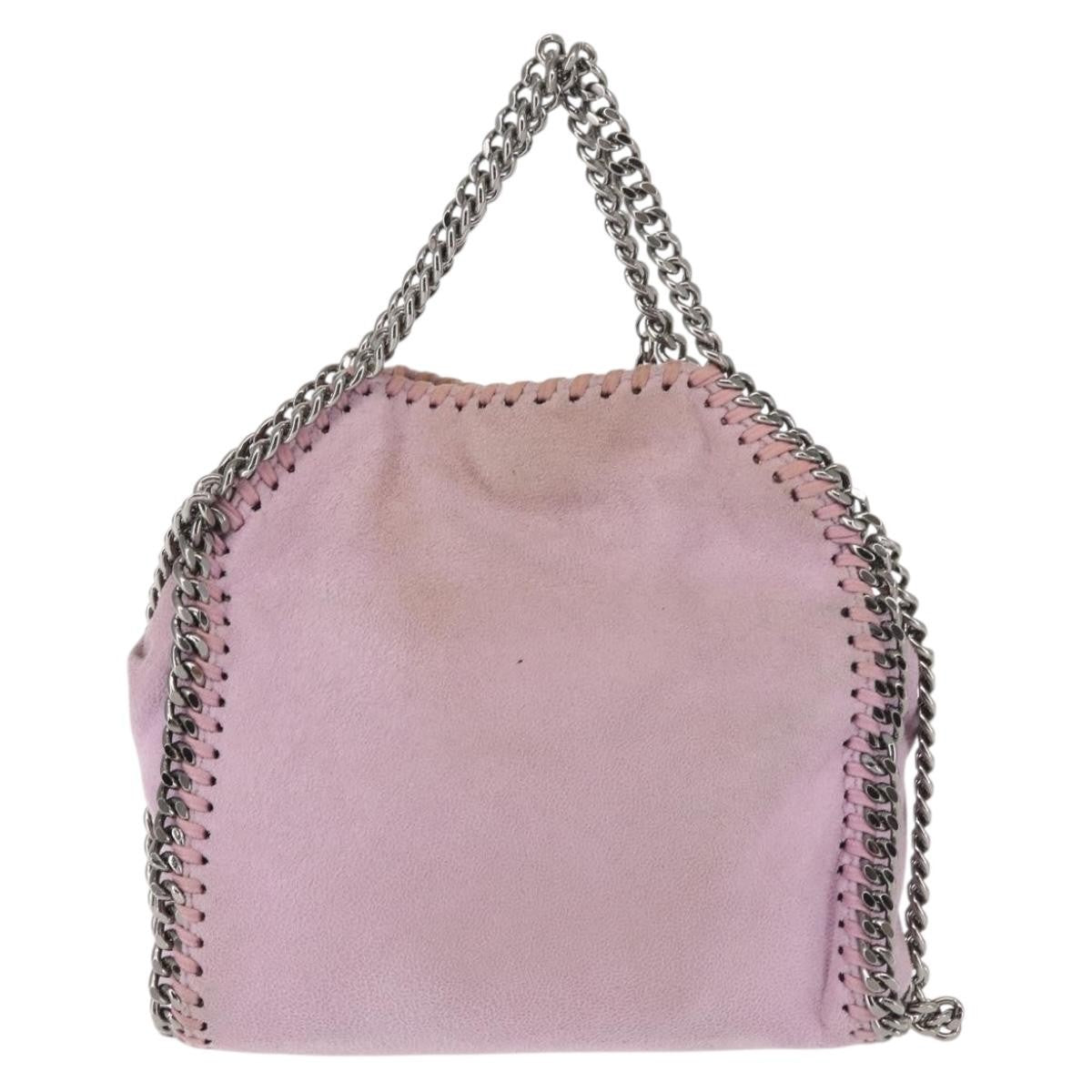 Stella McCartney Falabella Fold Over Crossbody Bag Suede, PINK, SUEDE, Crossbody bag