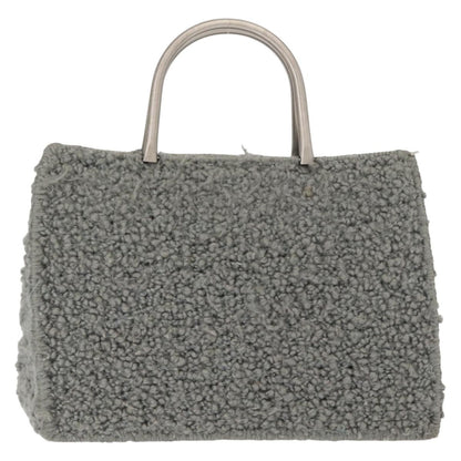 Salvatore Ferragamo Gancini handbag Wool, GRAY, WOOL, Handbag