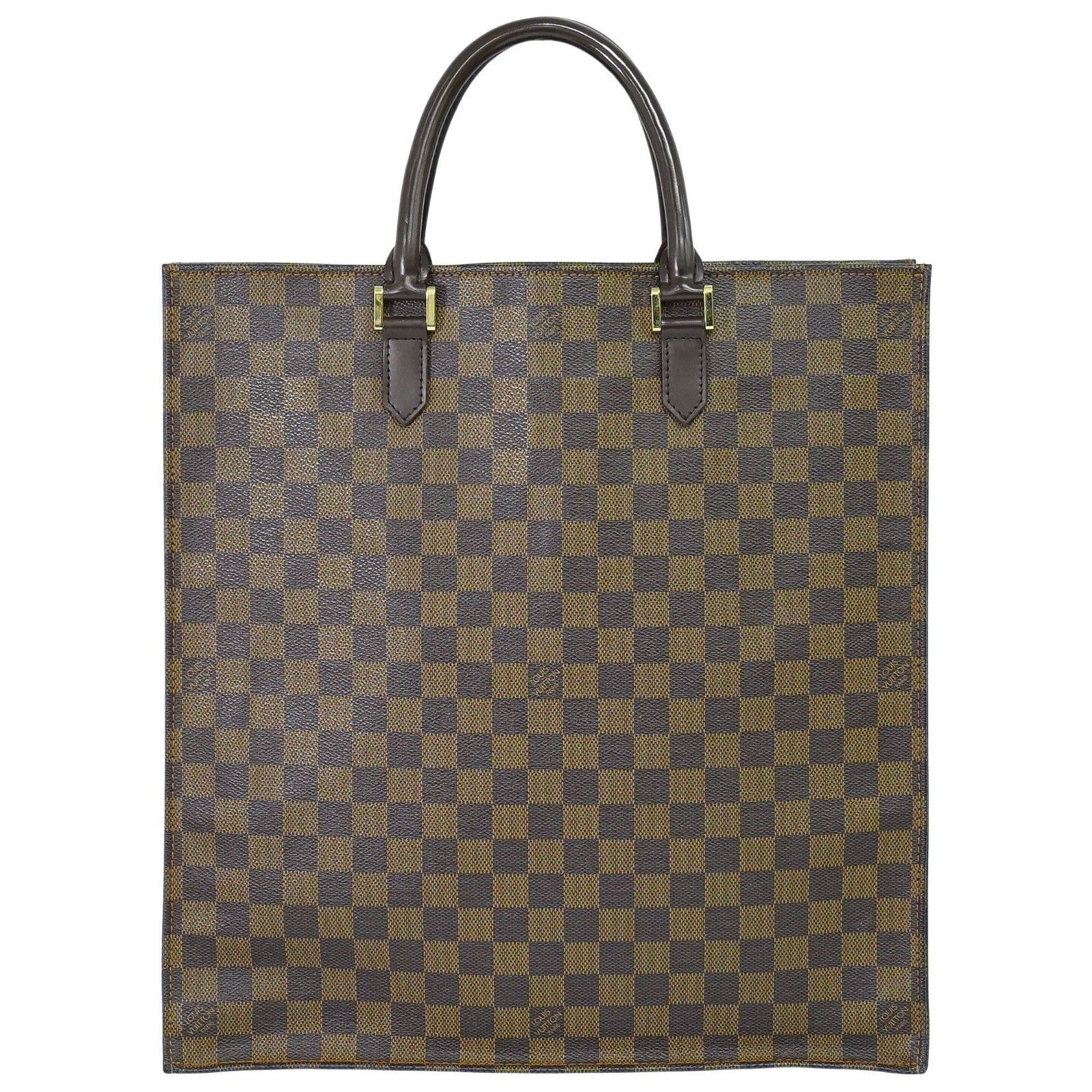 Louis Vuitton Sac Plat Bag Monogram Canvas, BROWN, CANVAS, Tote bag