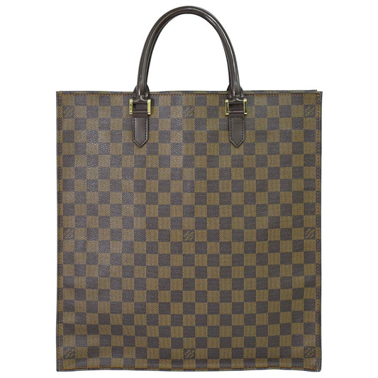 Louis Vuitton Sac Plat Bag Monogram Canvas, BROWN, CANVAS, Tote bag
