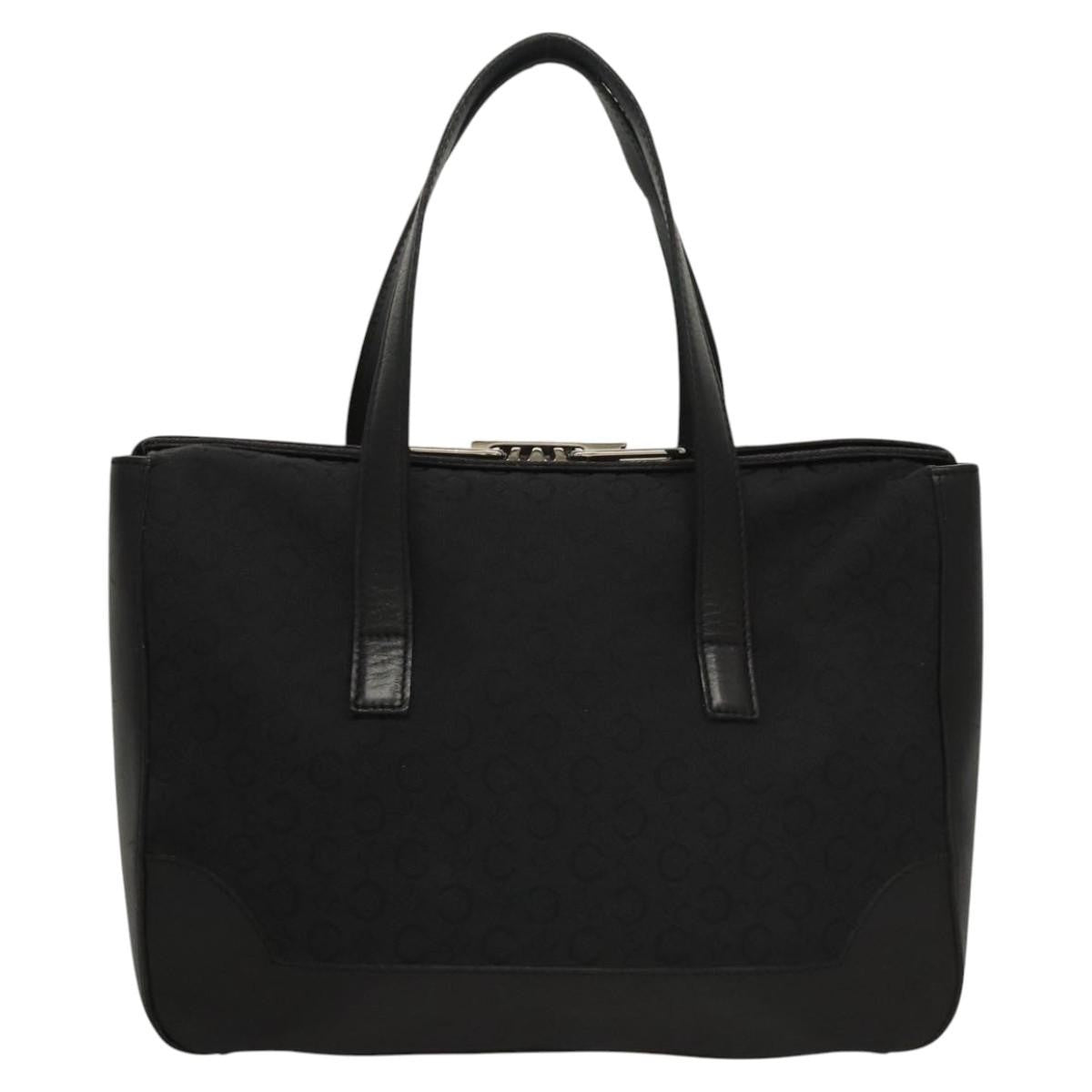 Celine C Macadam Handbag Canvas, BLACK, CANVAS, Handbag