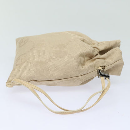 Gucci GG canvas pouch Canvas, BEIGE, CANVAS, Clutche & pouche