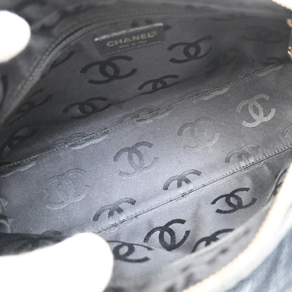 Chanel Vintage Wood Chain CC Shoulder Bag Caviar, BLACK, LEATHER, Shoulder bag