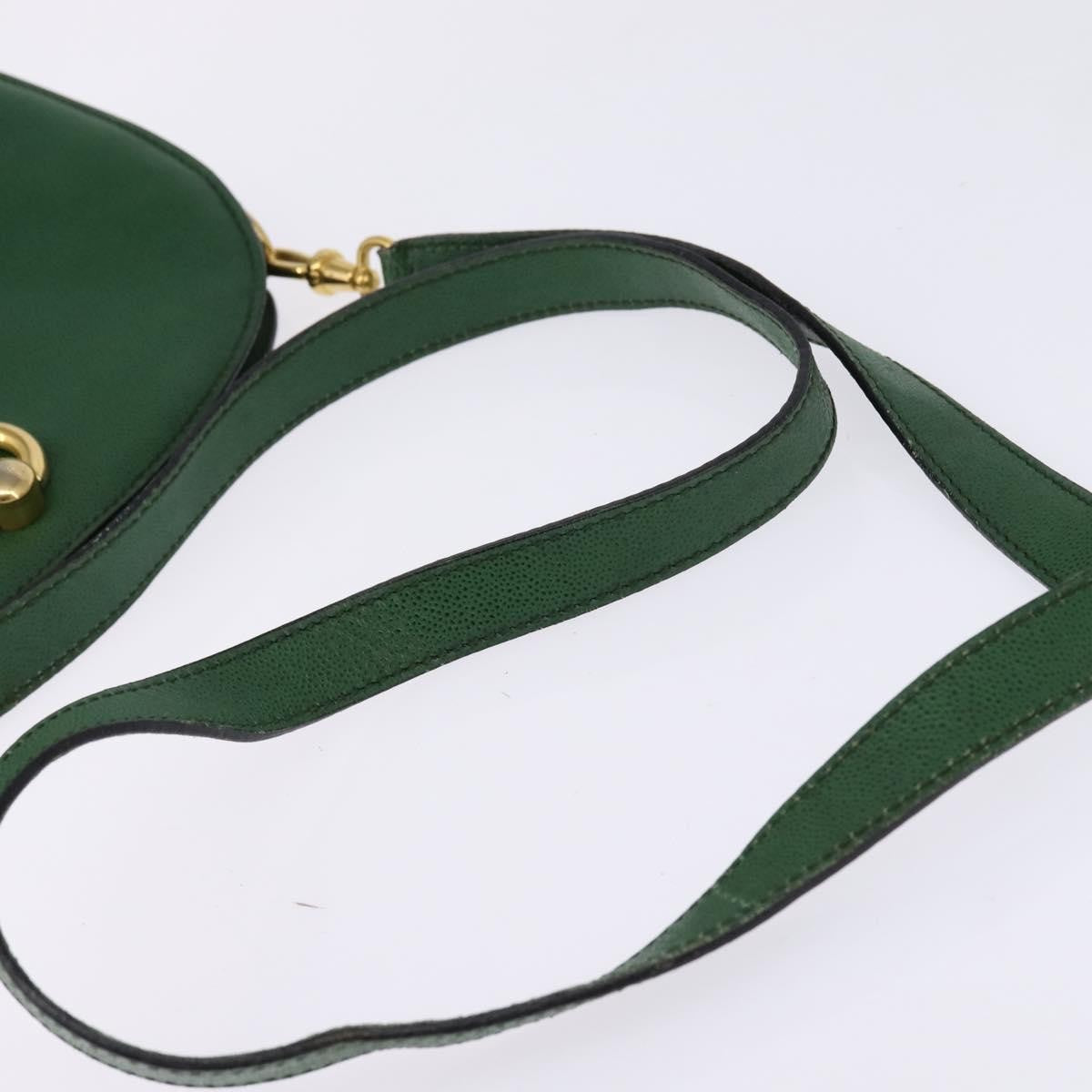 Celine Shoulder Bag Leather, GREEN, LEATHER, Shoulder bag