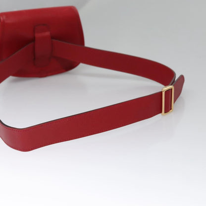 Gucci Bamboo 1947 Belt Bag Leather, RED, LEATHER, Clutche & pouche