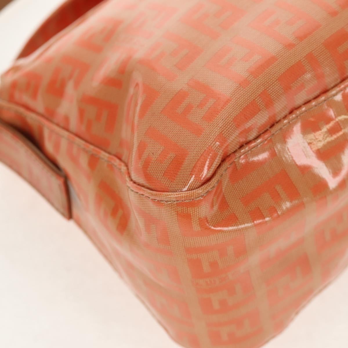 Fendi Mamma baguette Canvas, ORANGE, CANVAS, Shoulder bag