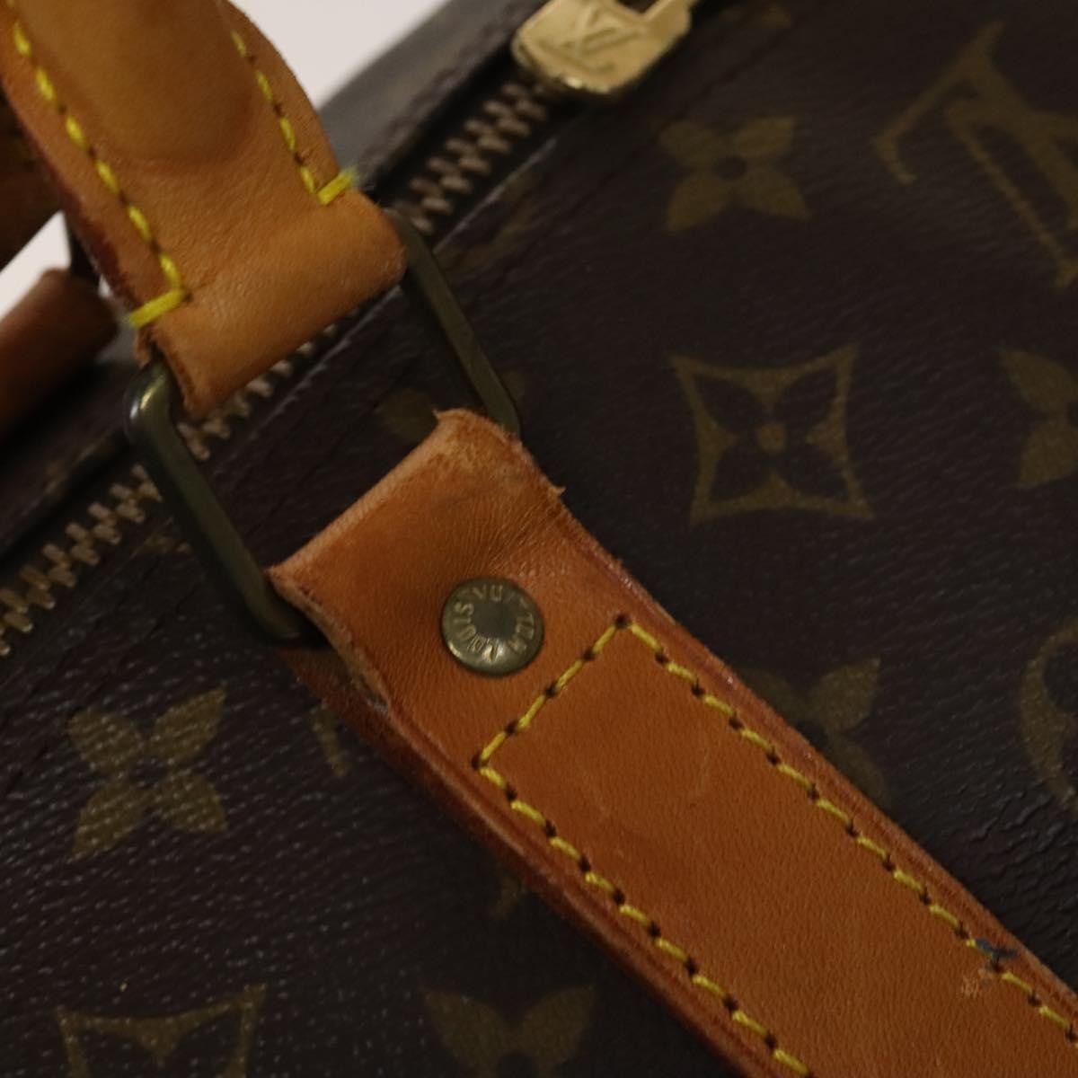 Louis Vuitton Keepall Bandouliere Bag Monogram Canvas, BROWN, CANVAS, Travel bag