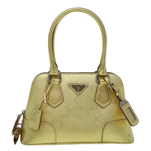 Prada Promenade Bag Saffiano Leather, GOLD, LEATHER, Handbag