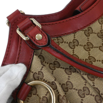 Gucci Sukey Tote GG Canvas with Leather, BROWN, CANVAS, Tote bag