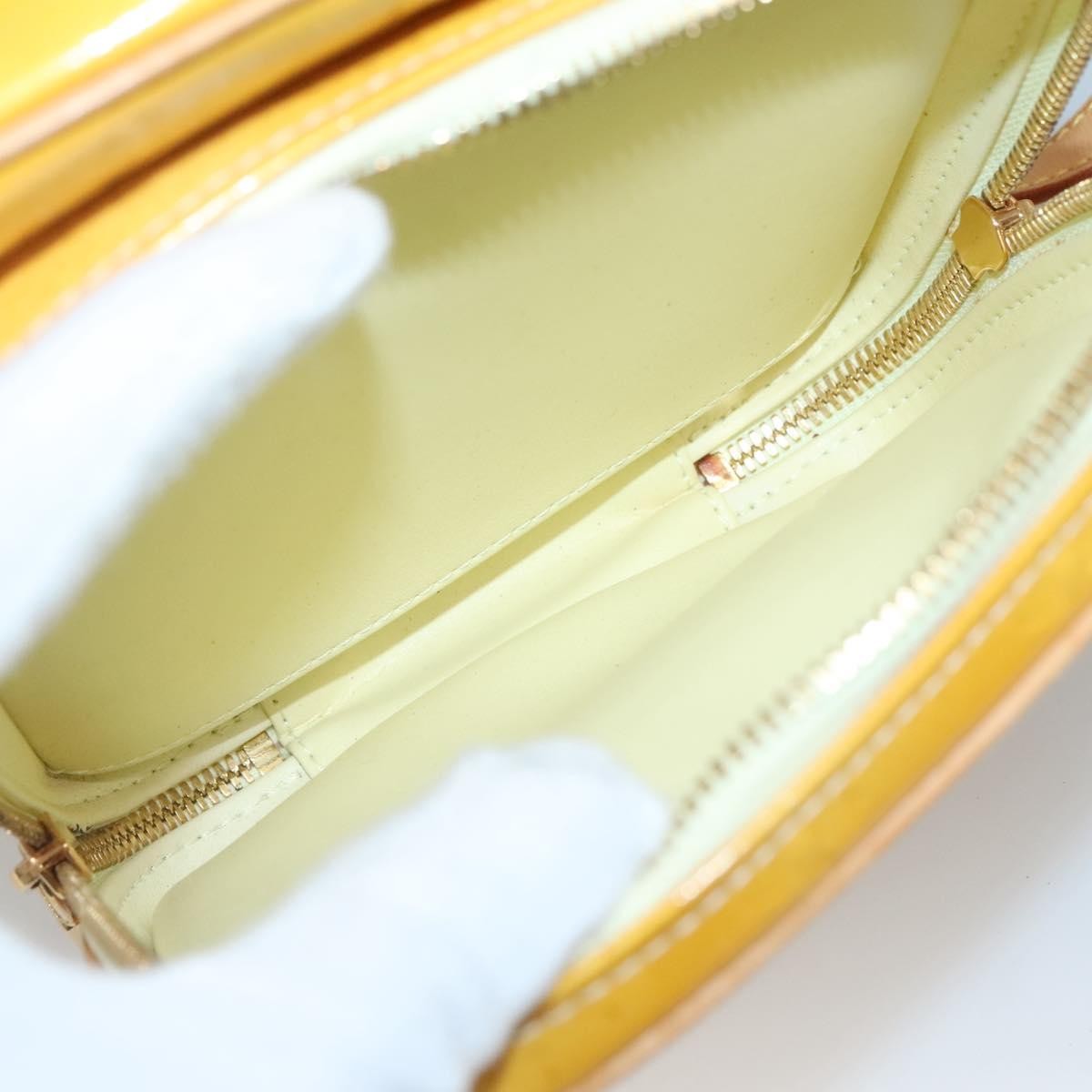 Louis Vuitton Wooster Handbag Monogram Vernis, YELLOW, PATENT_LEATHER, Handbag