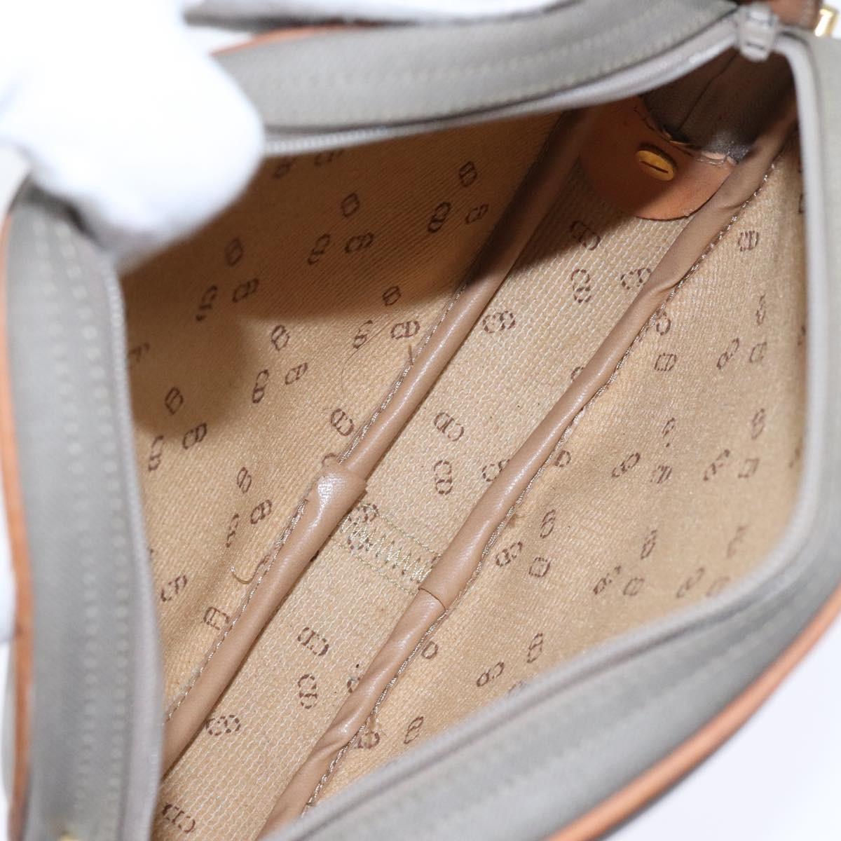 Christian Dior CD Shoulder bag Canvas and Leather, GRAY, CANVAS, Shoulder bag