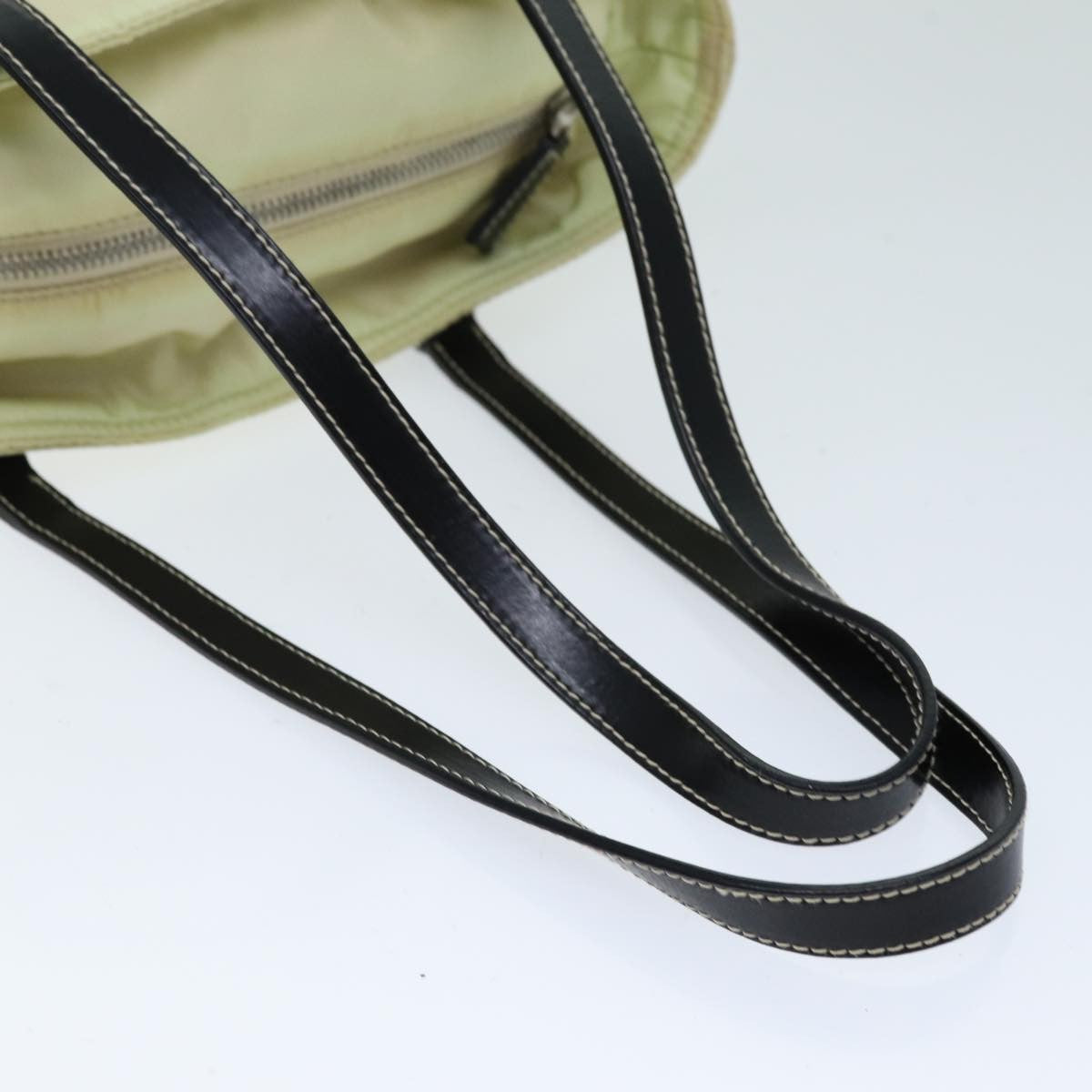 Prada Vintage Zip Handbag Tessuto, BEIGE, NYLON, Handbag