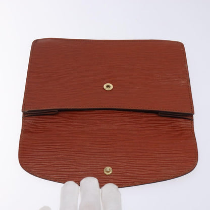 Louis Vuitton Vintage Montaigne Clutch Epi Leather, BROWN, LEATHER, Clutche & pouche