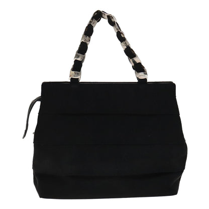 Salvatore Ferragamo Vala Handbag Canvas, BLACK, CANVAS, Handbag